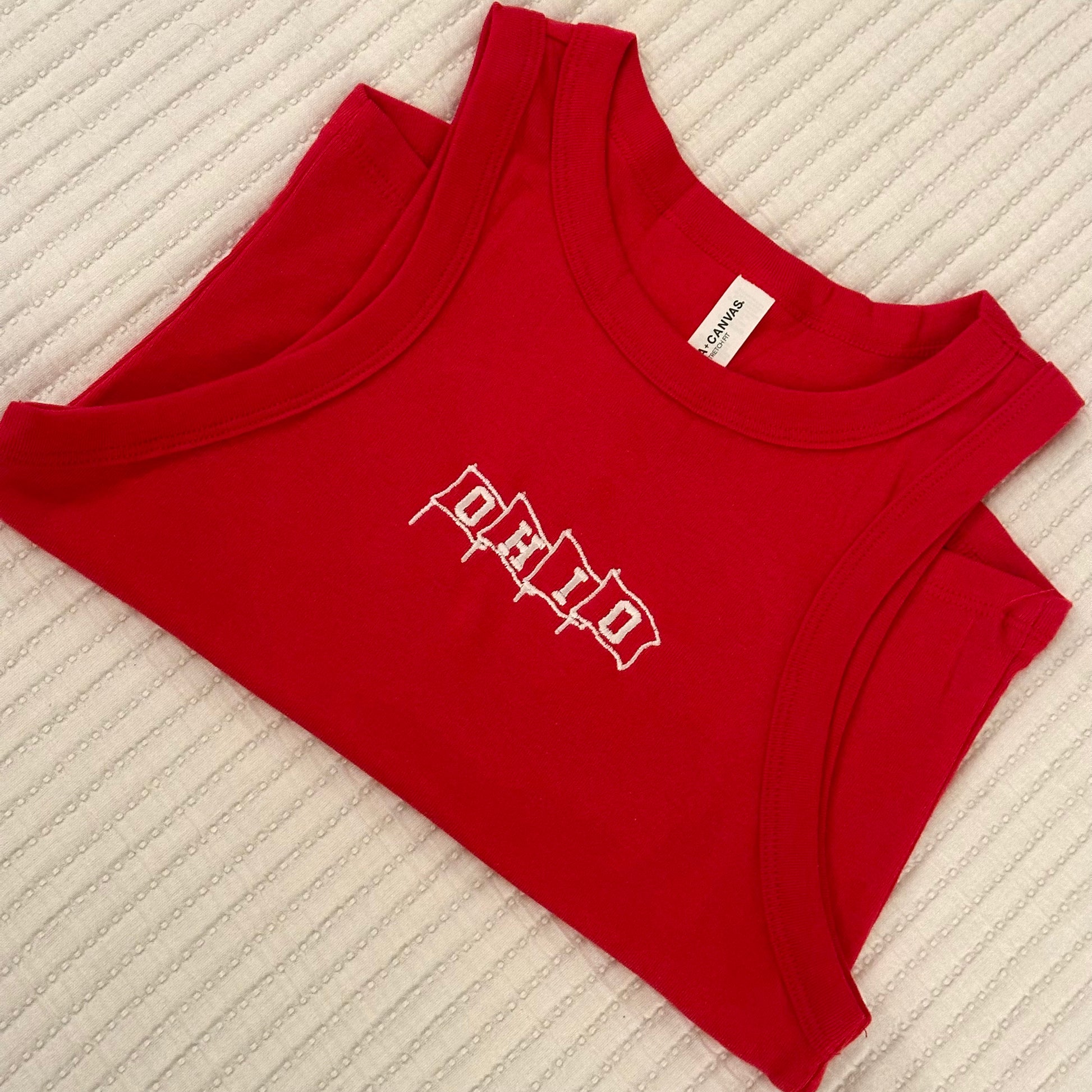 The O-H-I-O Flags High Neck Tank - Columbus Sports