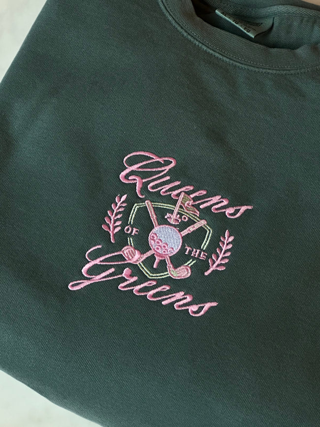 Queens of the Greens Comfort Colors Crew- Queens of the Greens