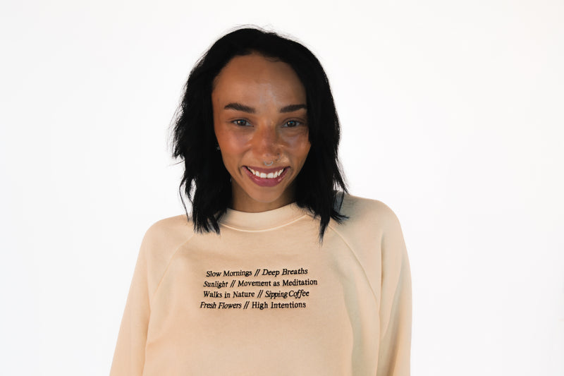Intentional Movement Mantra Cropped Crew