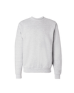 Heather gray, relaxed fit crewneck with ribbed cuffs and hem. 