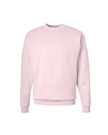Light pink, relaxed fit crewneck with ribbed cuffs and hem. 