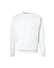 White, relaxed fit crewneck with ribbed cuffs and hem. 