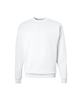White, relaxed fit crewneck with ribbed cuffs and hem. 