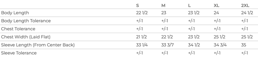 Sizing Chart