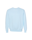 Custom last name crewneck sweatshirt in baby blue.
