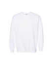 Custom last name crewneck sweatshirt in white.