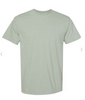 Sage green crew neck T-shirt color option for the personalized Mama embroidered tee.
