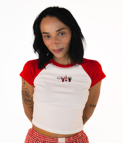 OHIO People Baby Tee – Red & White Game Day Tee