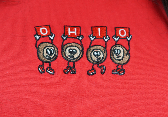Dancing Buckeyes Red Tee