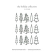 Original Tri Tree Holiday illustration featuring three minimalist Christmas trees.