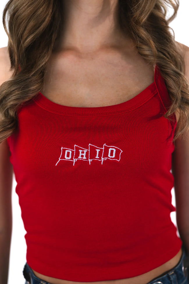 The O-H-I-O Flags Cropped Tank