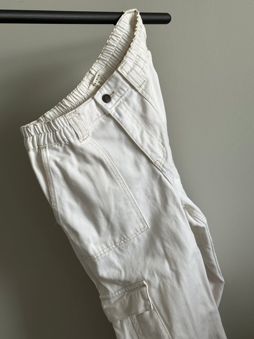 White Cargo Pants Size Medium