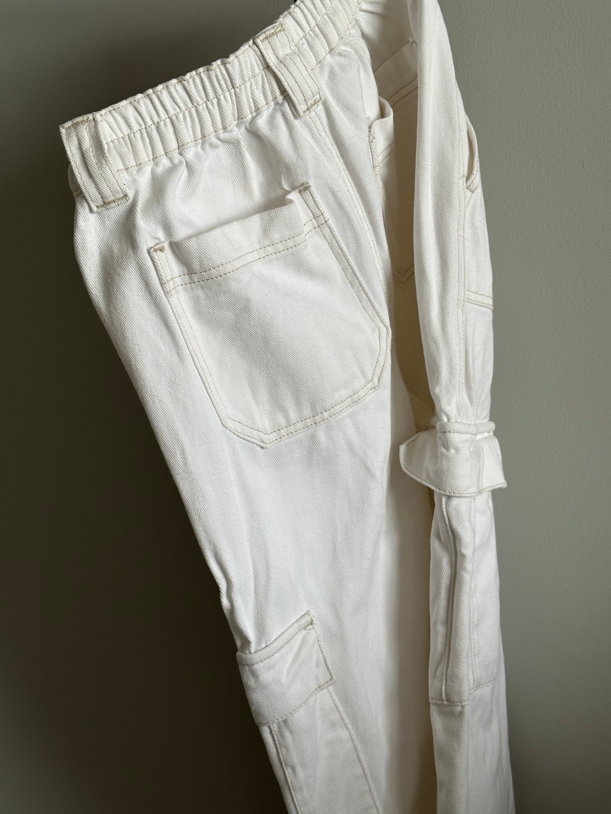 White Cargo Pants Size Medium